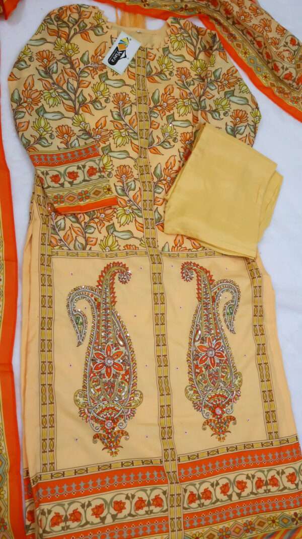 Printed Kurta Pant with Dupatta - Image 5