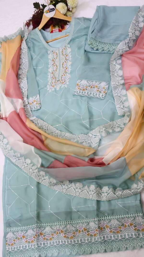 Kurta Pant with Dupatta - Image 3
