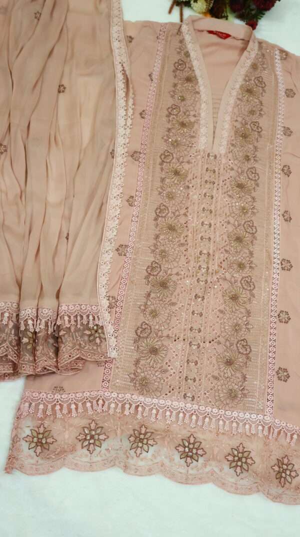 Dusty Pink Pakistani Kurta Set - Image 3
