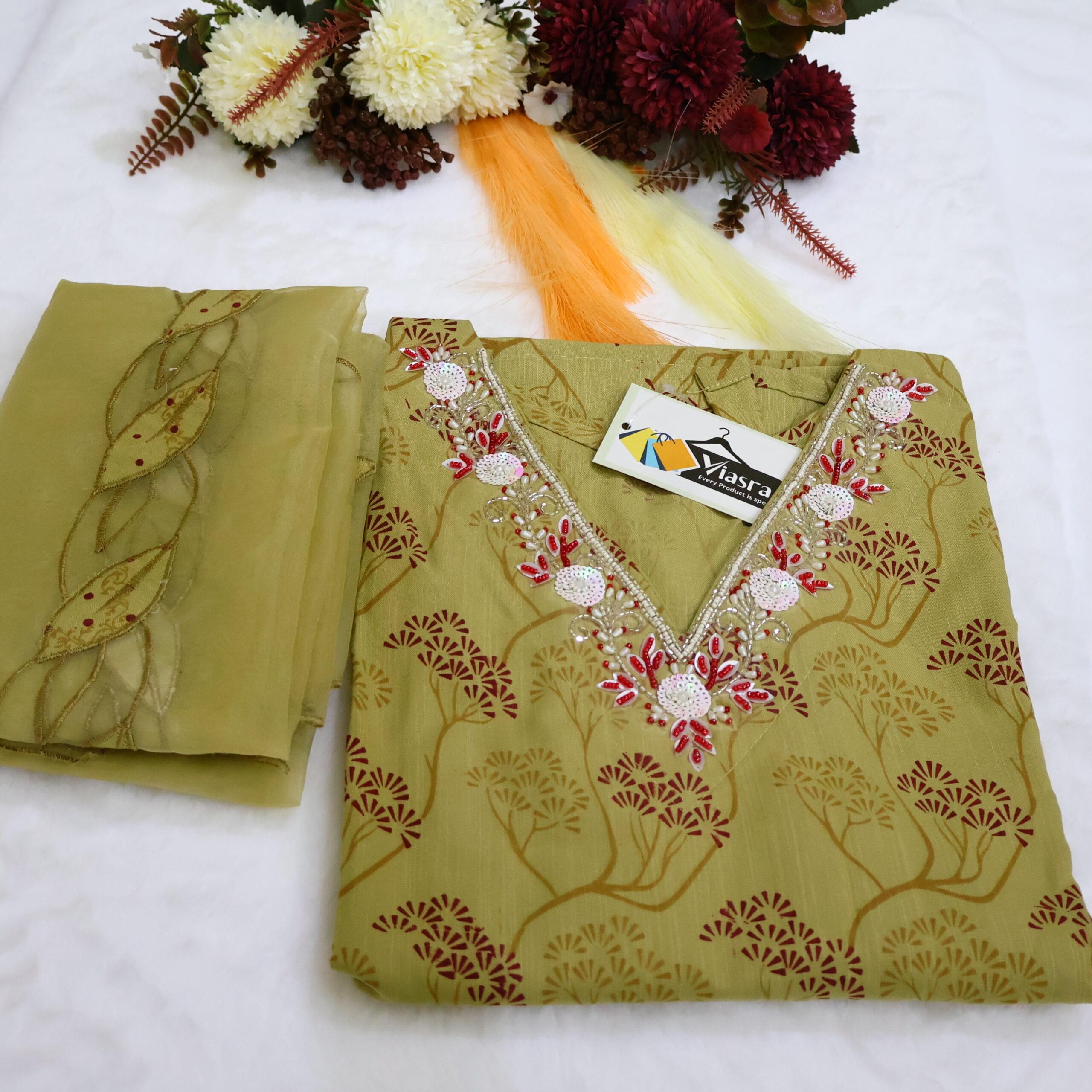 Kurta and Organza Dupatta